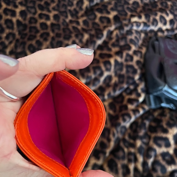 Tory Burch Vibrant Orange Card Holder - Picture 3 of 3